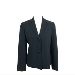 Lafayette 148 Black 2 Button Front Blazer Jacket 2